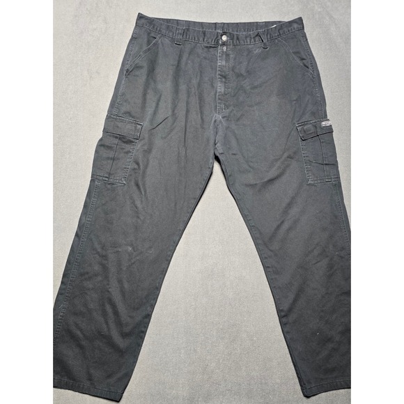 Wrangler Authentic Issue Cargo Pants Black Cotton Mens Size 42x32 70LEWBL - Picture 1 of 6